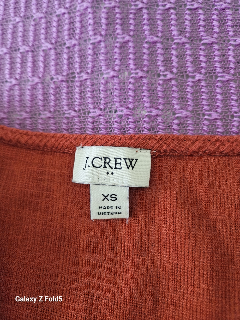 J. Crew Ribbed V-Neck Sweater in Rust - Picture 3 of 10